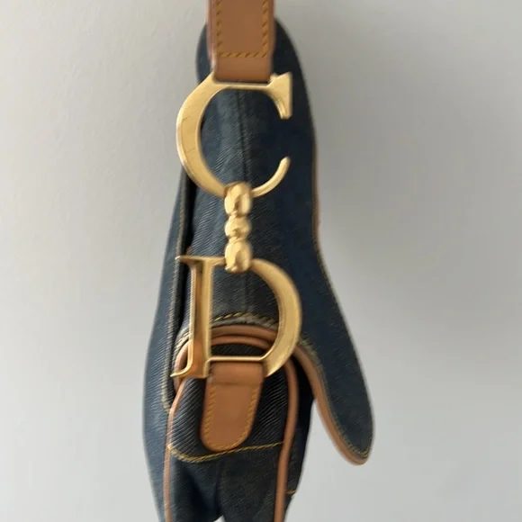 Dior denim saddle bag - Picture 4 of 7